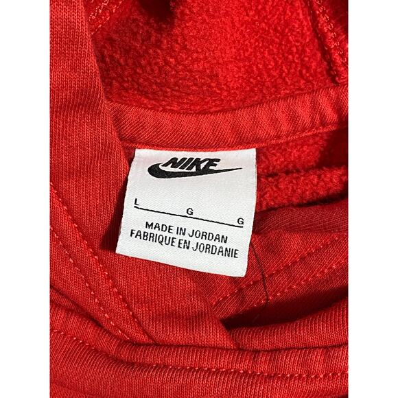Vintage Nike Youth Size Large Red Hoodie Embroidered Logo Spellout - Picture 6 of 8
